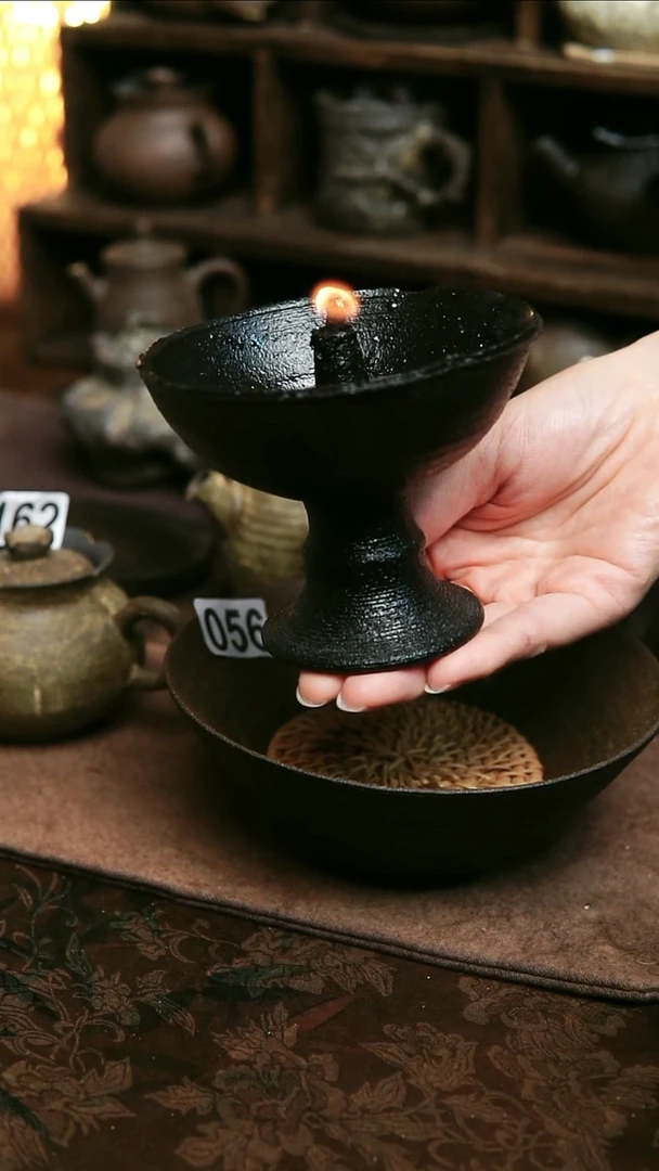 灯**v紫砂全手工小油灯