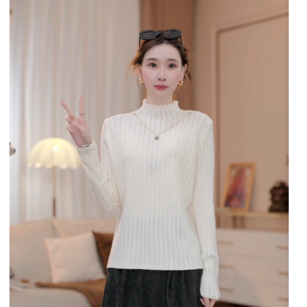 【新款上新】马克华菲女装秋冬三股安迪绒套头针织衫打底F53004A645