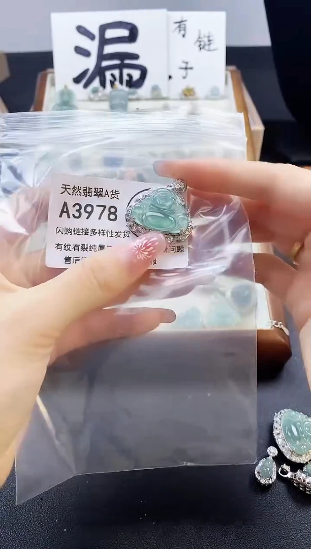 【闪购商品】翡翠吊坠(赠链)未镶嵌天然翡翠A货8888