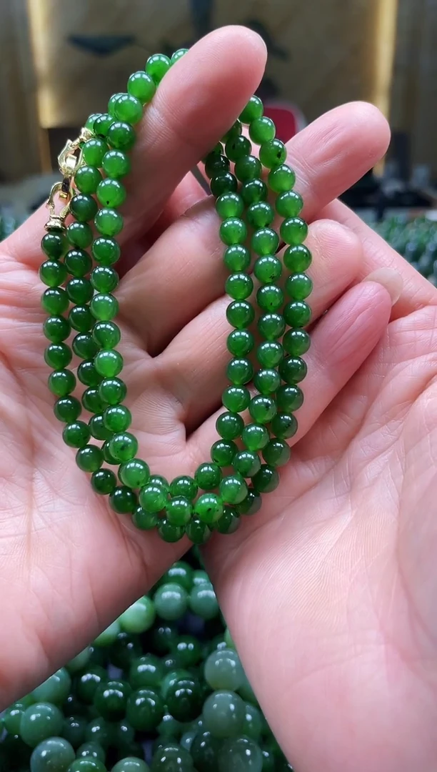 【闪购商品】和田玉（碧玉）颈饰未镶嵌卡6微黑（多样性发货发一）
