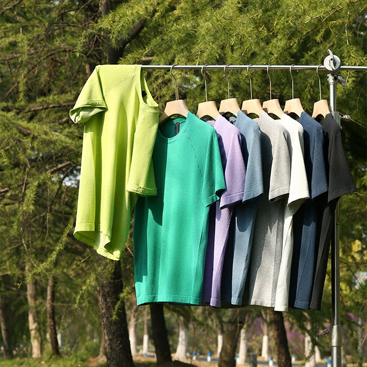 MIN SAN JIN夏透气速干户外运动插肩休闲短袖T恤男女