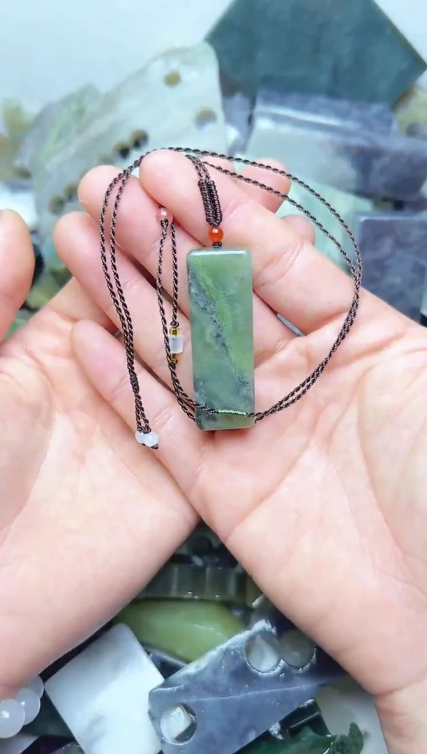 未镶嵌和田玉珠宝半成品海**空吊坠