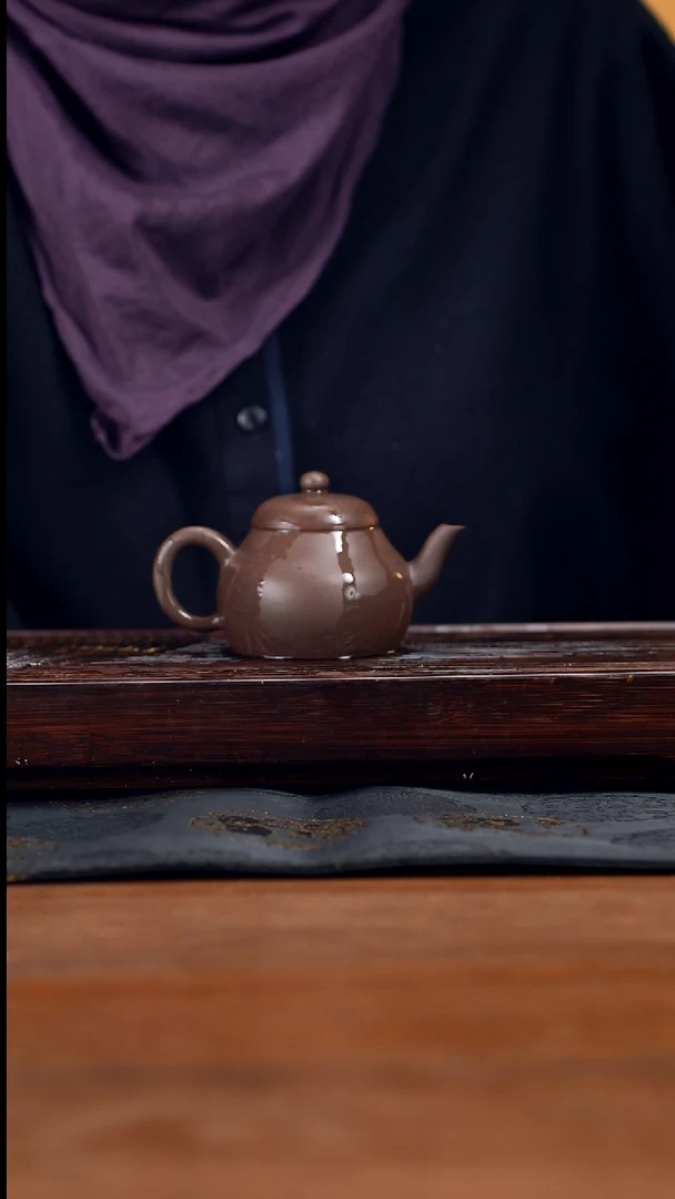 【闪购商品】紫砂茶壶130cc黄龙山原矿紫泥梨形38