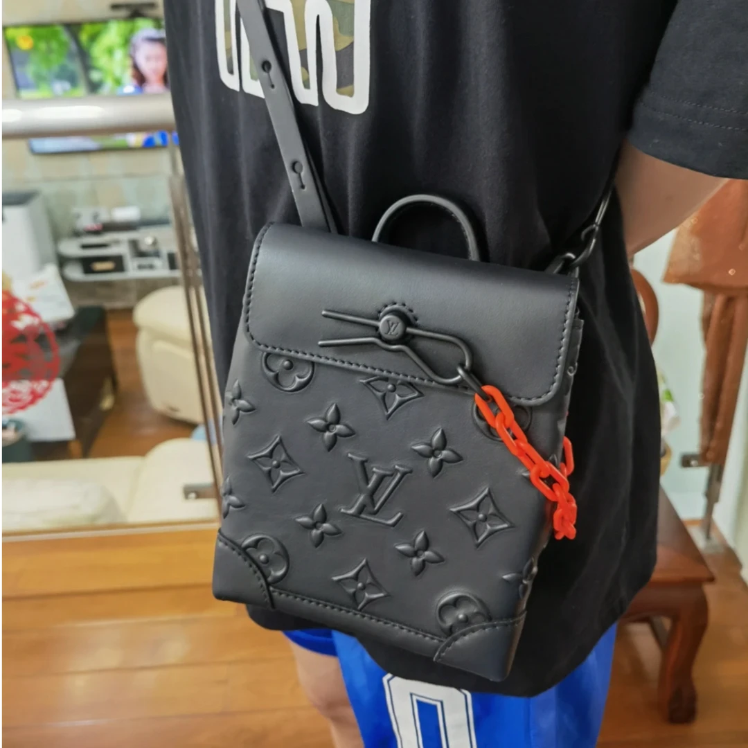 95新 LouisVuitton/路易威登 小花JerrySteamer 手袋 Nano 黑色
