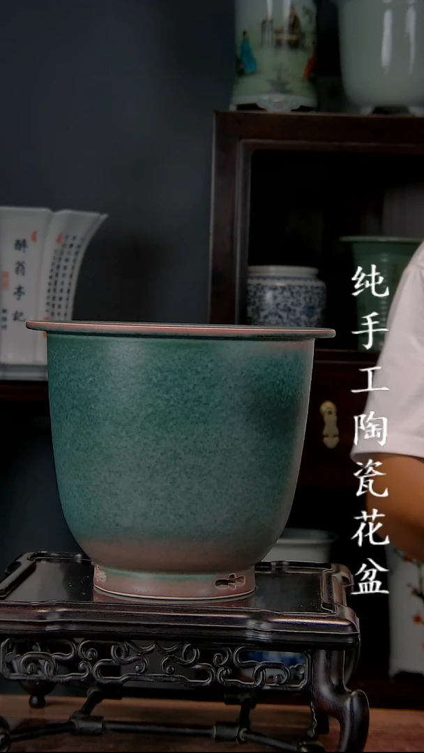 景德镇手工陶瓷花盆