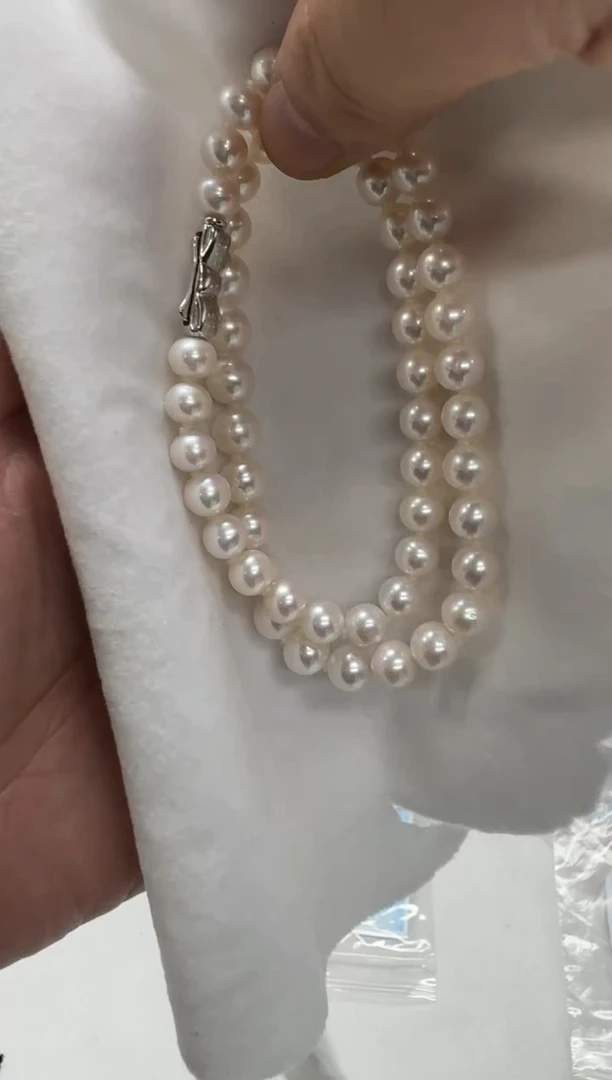 【闪购商品】淡水珍珠项链银S925镶嵌无核毕业款 8-9mm