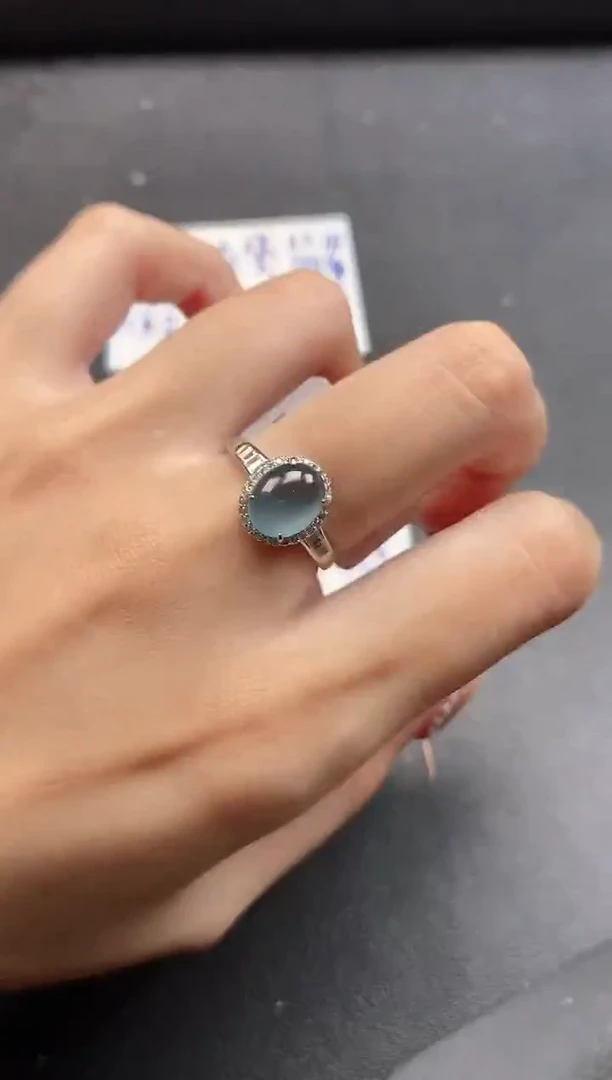 银S925镶嵌戒指翡翠51511