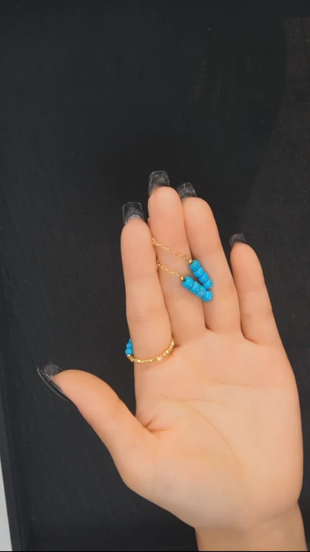 未镶嵌绿松石耳环发货一件