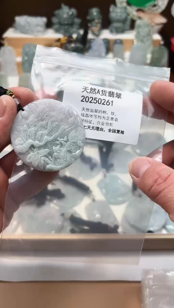 颈饰未镶嵌翡翠天然翡翠A货1204