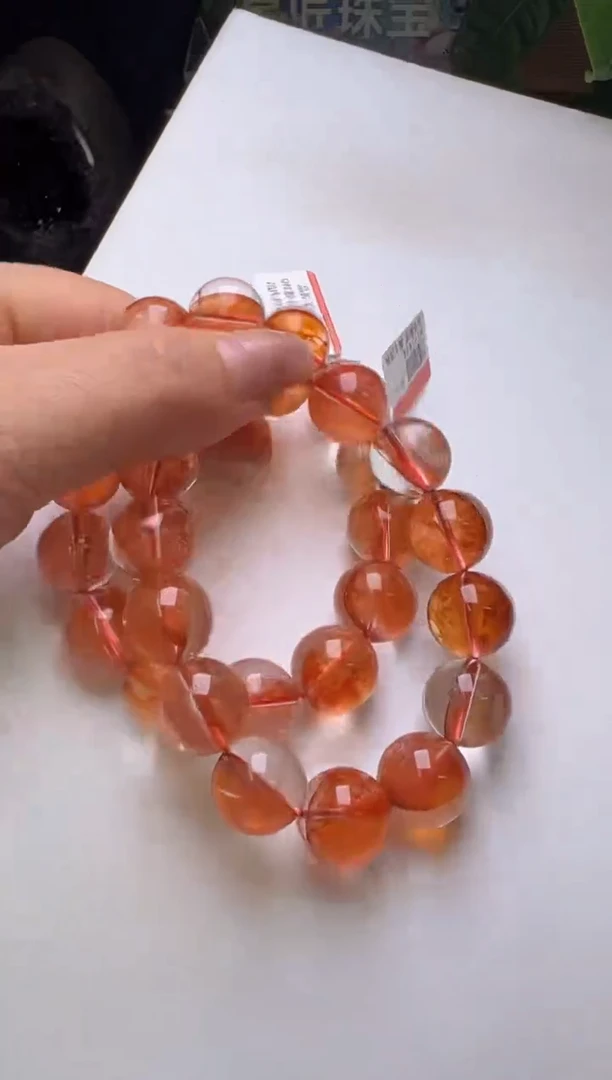 手串未镶嵌水晶红胶花手串多样性发一M51163X