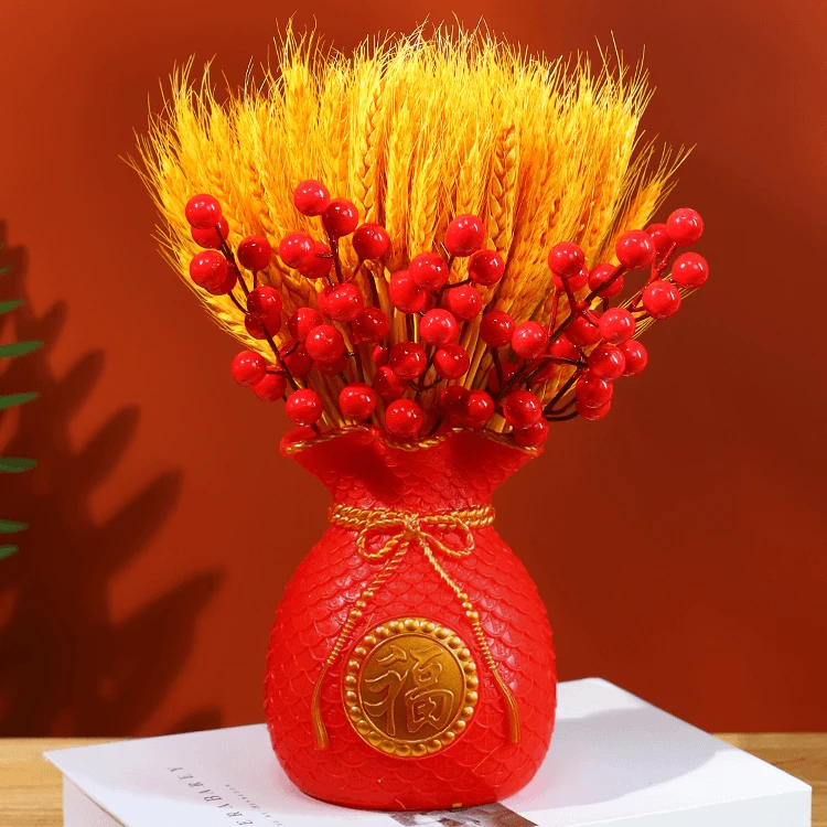 乔迁天然黄金麦穗仿真花大麦摆件客厅干花花束插花瓶装饰创意礼物