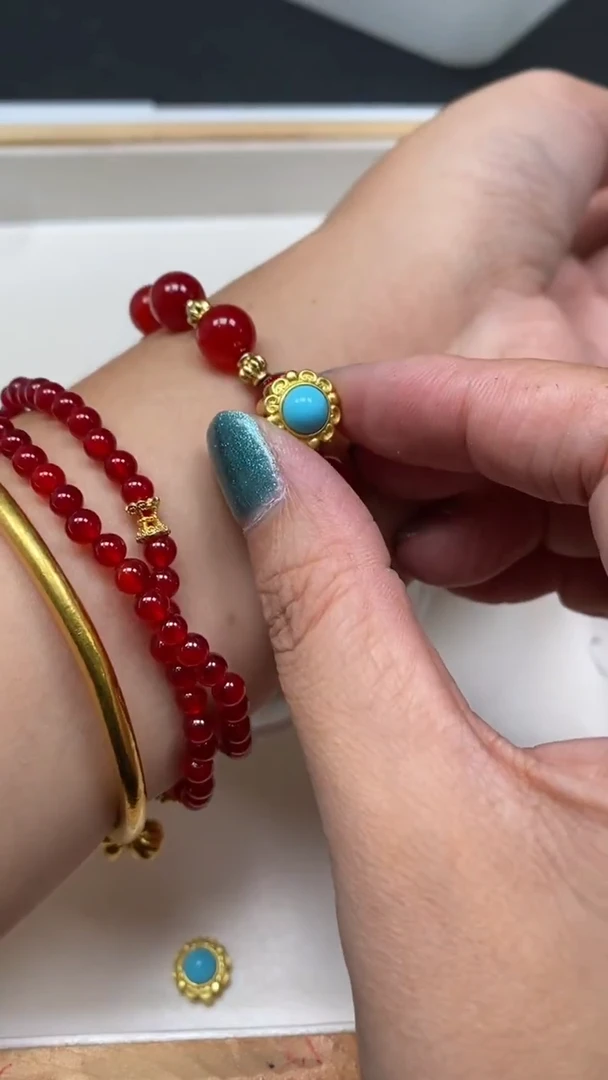 合金散珠玛瑙/玉髓M844 合琻 淞淞花3个8.8元