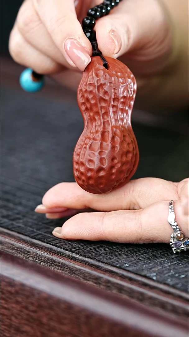 茶壶紫砂03 果而紫砂 花生茶宠 朱泥大红袍 毫升