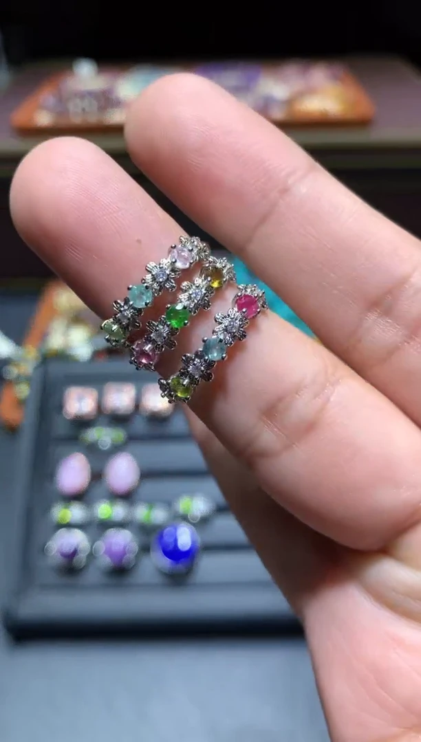 【闪购商品】碧玺戒指未镶嵌F17多样性发货只发一件