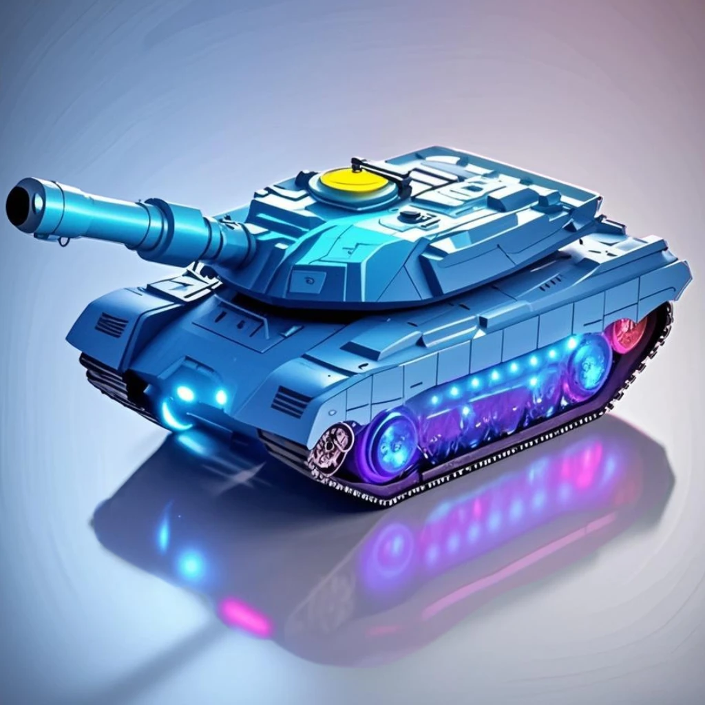 儿童电动万向坦克玩具车灯光声效自动行走男孩仿真警车模型小汽车