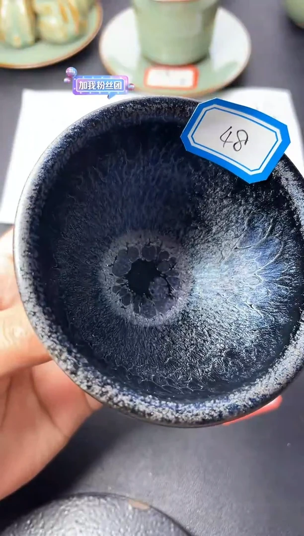茶盏48（微瑕）叶紫建盏叶紫