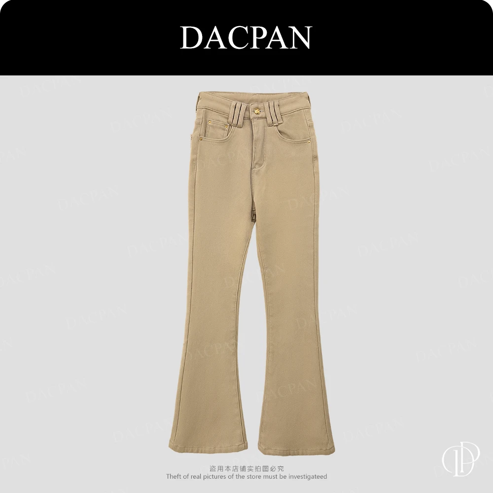 DACPAN-“金色印象”复古修身微喇加绒牛仔裤  2025/盼·PP 33870
