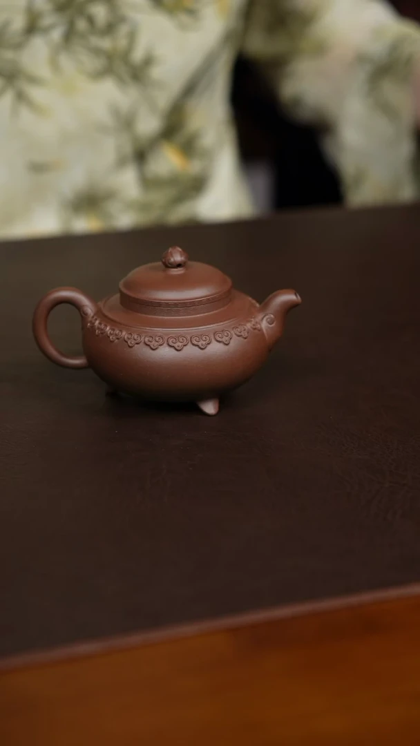茶壶紫砂阿***格紫泥云间如意