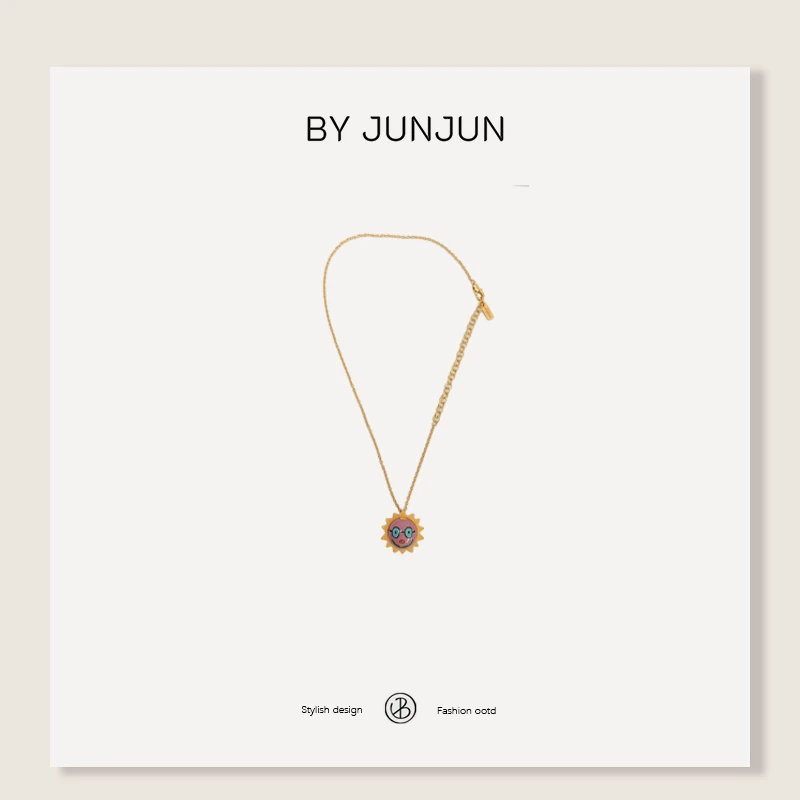 合金树脂项链 Byjunjun 珺珺定制款太阳花项链C25X1389