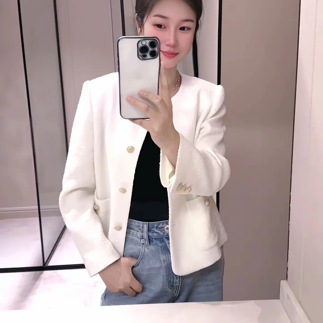 【原歌】女士时尚精致圆领小香风外套YG532