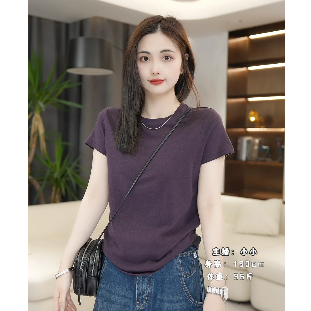 LAZYVISION【老钱T】休闲简约圆领短袖t恤女ZMD-17875小小