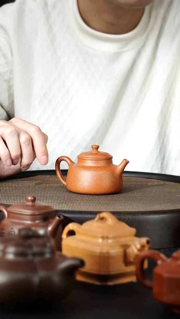 茶壶紫砂蟹黄降坡德钟