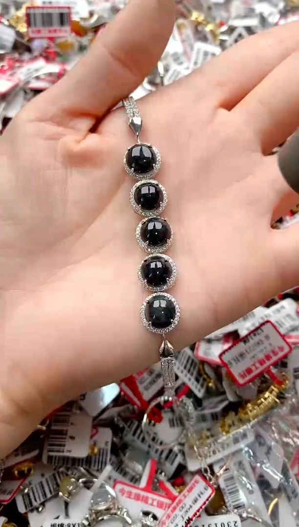 【闪购商品】翡翠戒指银S925镶嵌5555555     1