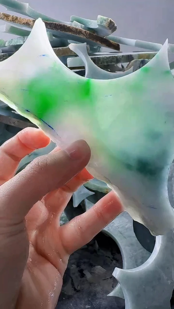 裸石翡翠缅甸翡翠A货文511