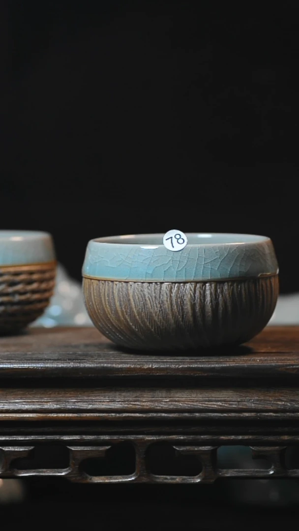 78号手工罗汉杯全品清凉寺汝瓷