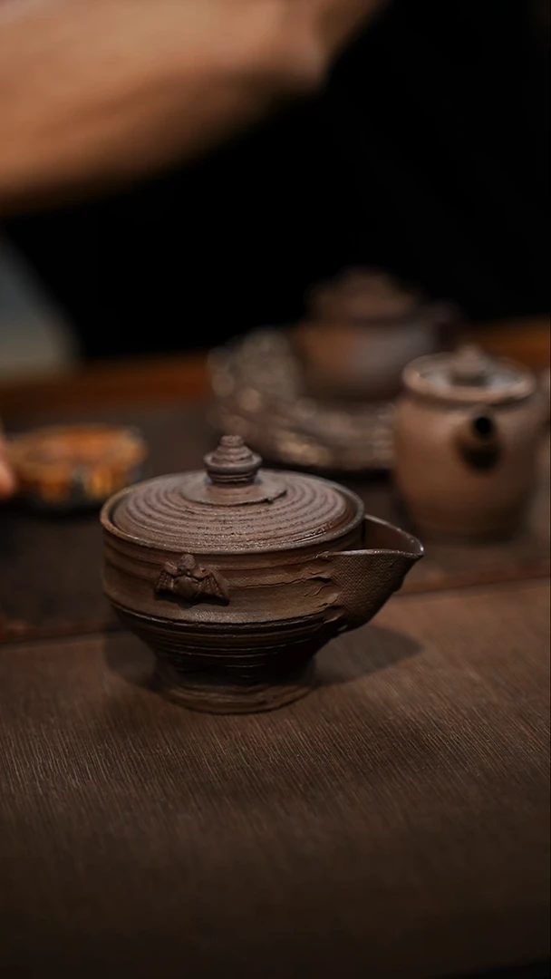 全手工制作  柴烧宝瓶