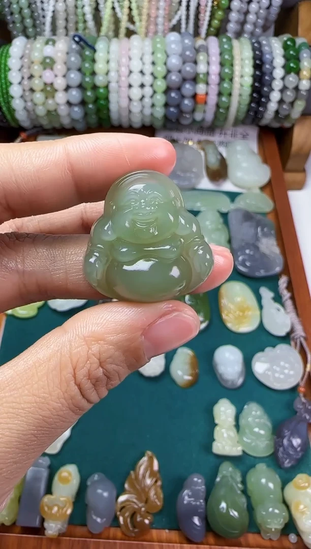 【闪购商品】和田玉无未镶嵌弥勒佛吊坠