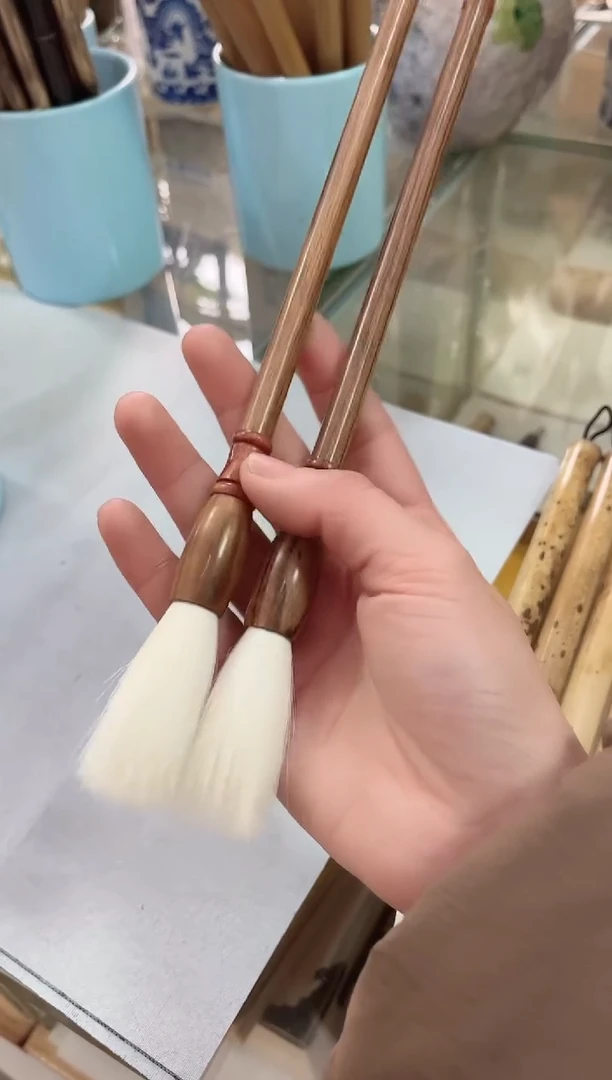 【清水试笔，拒绝蘸墨】墨琳笔庄毛笔2支羊毫