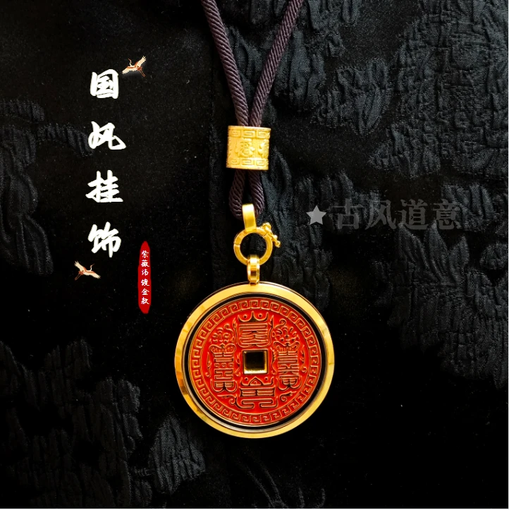 国风创意手工【山花】【紫薇】18k镀金版吊坠时尚国潮生肖吊坠