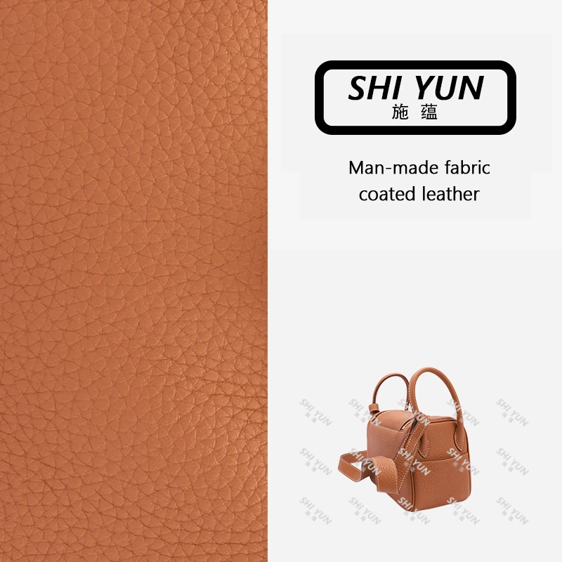 SHIYUN/施蕴金棕高定手作牛皮单肩女包33026