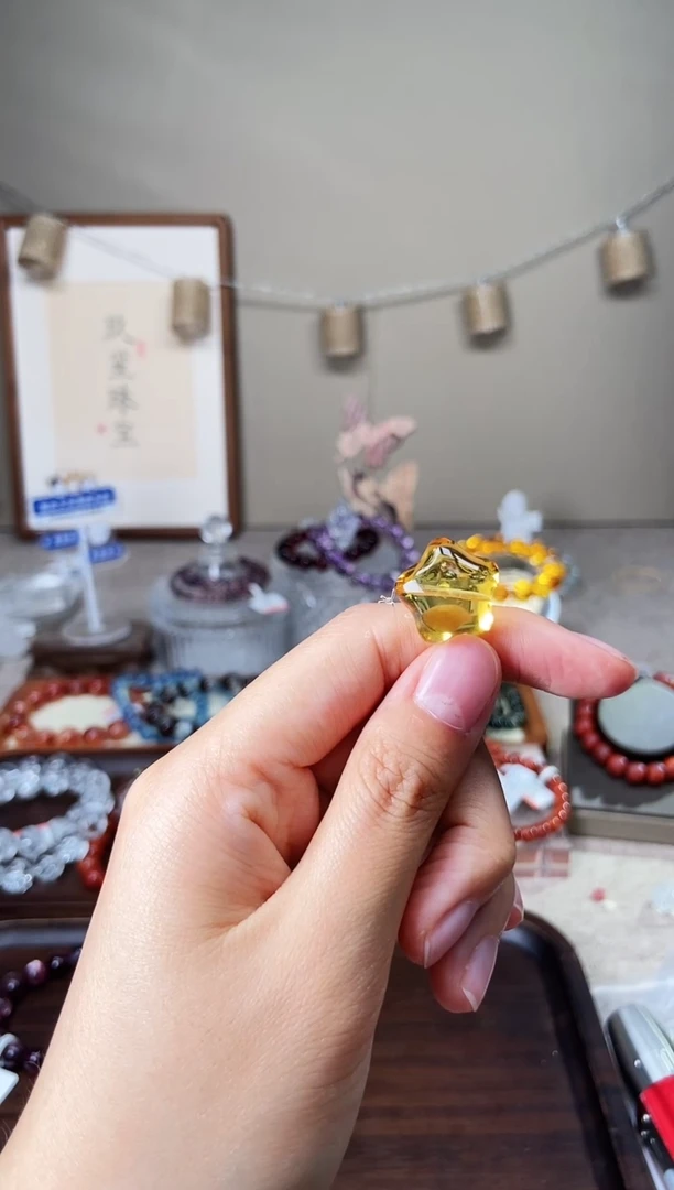 未镶嵌金珀手链金珀星星 配件