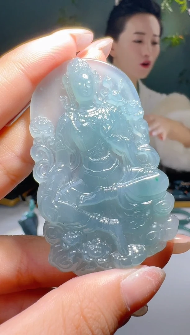 【闪购商品】翡翠颈饰未镶嵌天然A货翡翠度母