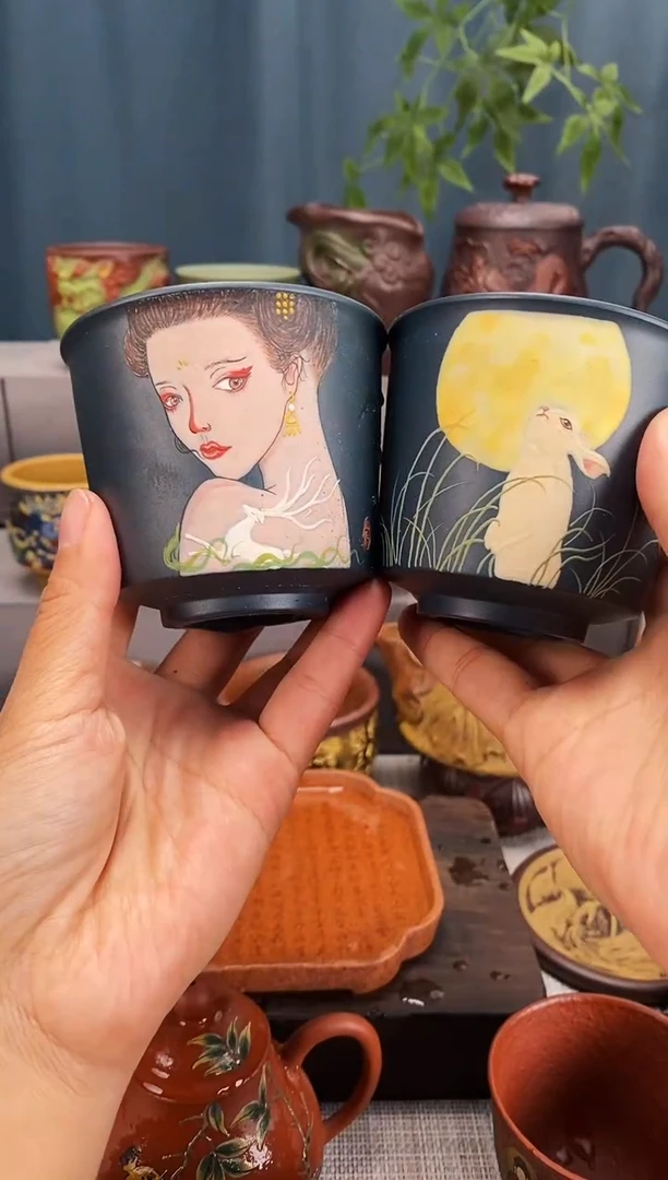 宜兴原矿紫砂闪购（一对）