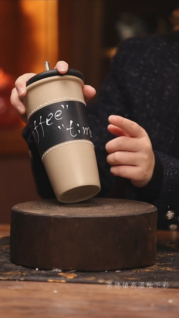 陶瓷景德镇高温釉下手绘陶瓷@L473@