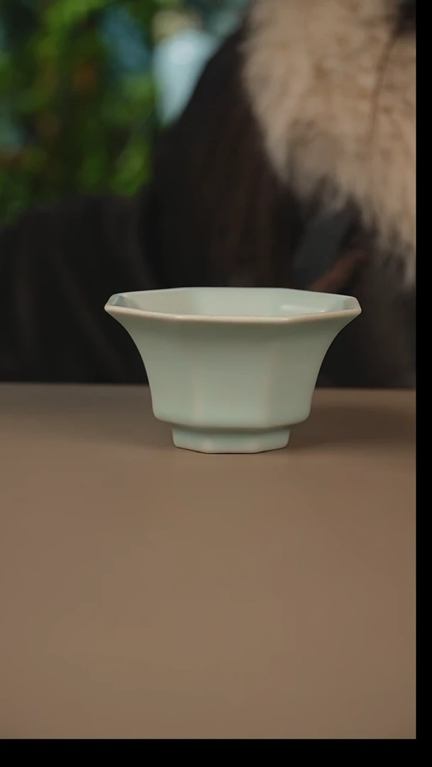 不开片八方杯微暇