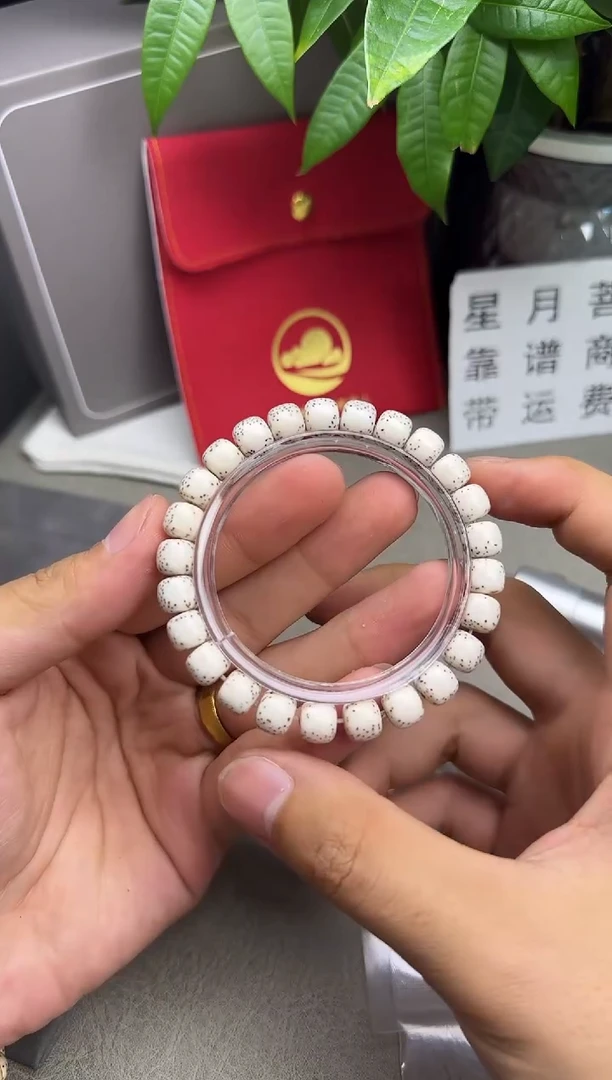 手串星月菩提H05 高瓷大留白小细星9*8