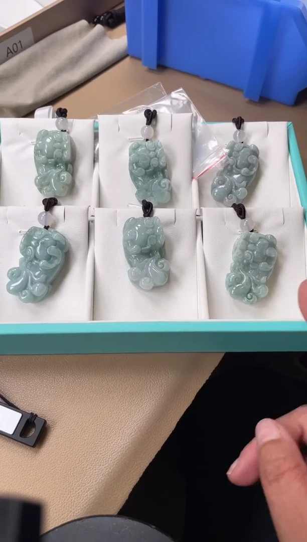 【闪购商品】翡翠颈饰未镶嵌天然缅甸A货翡翠微瑕多样性发一貔貅102