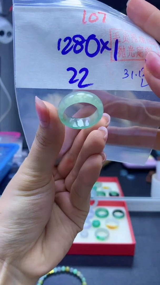 未镶嵌定制翡翠戒圈#1280元-毛货需精细抛光