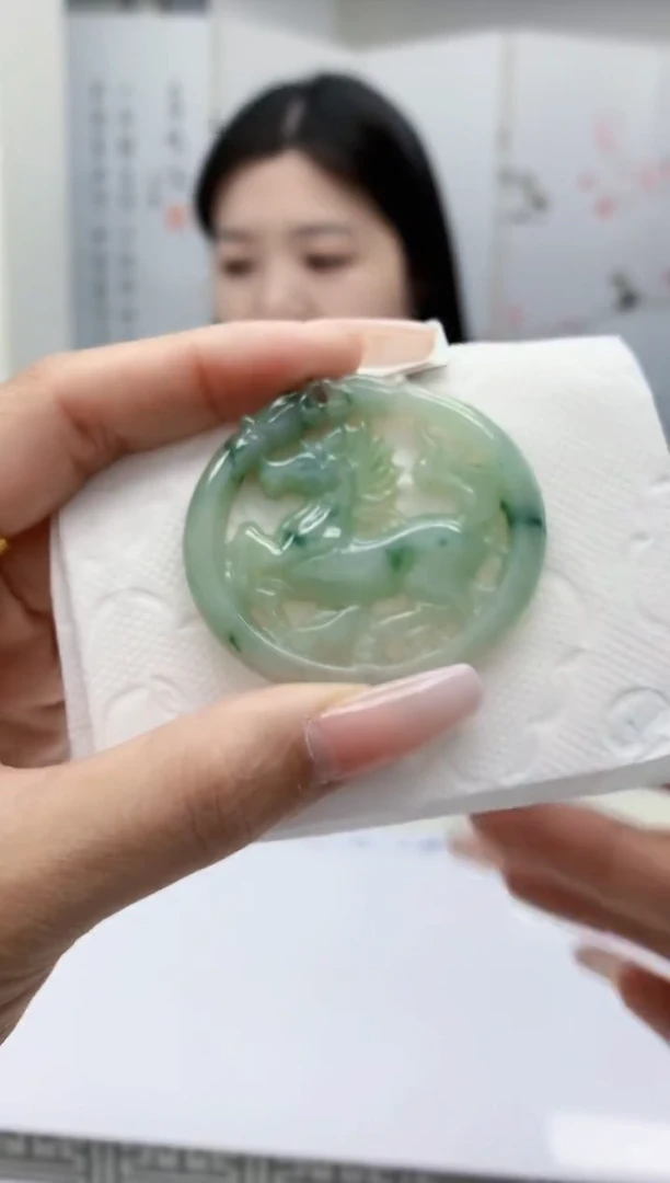 【闪购商品】定制翡翠未镶嵌0405lr-毛货挂件16