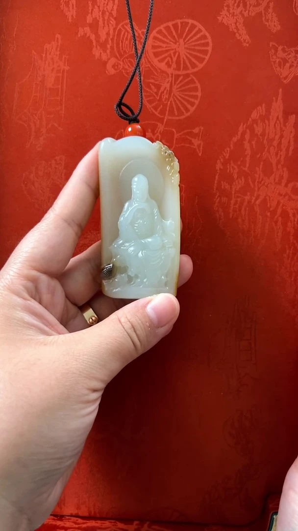 未镶嵌和田玉挂件俄料静思罗汉挂件