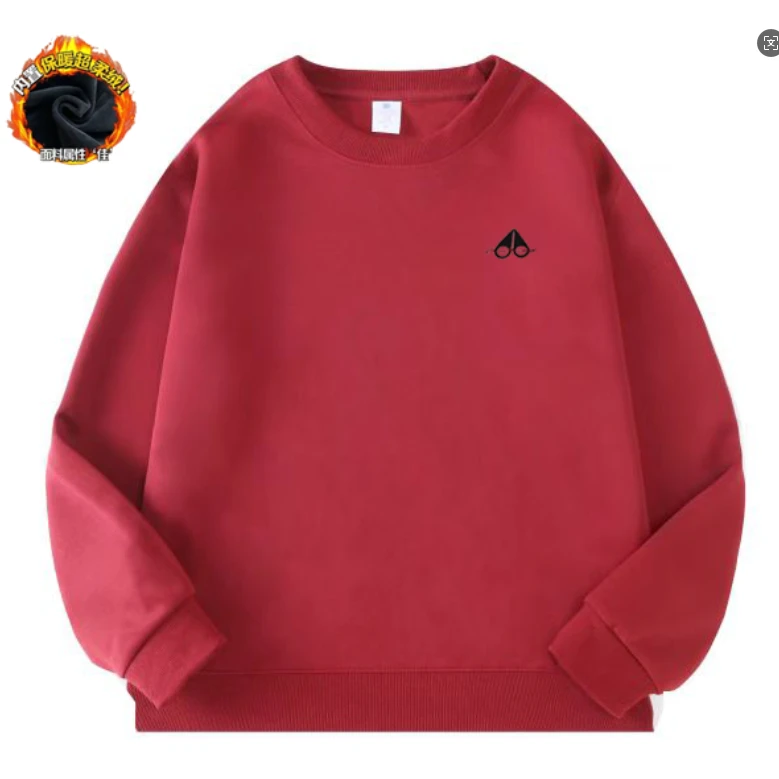 【刺绣剪刀】意大利外贸加绒卫衣圆领品牌高端长袖超柔绒刺绣WY88