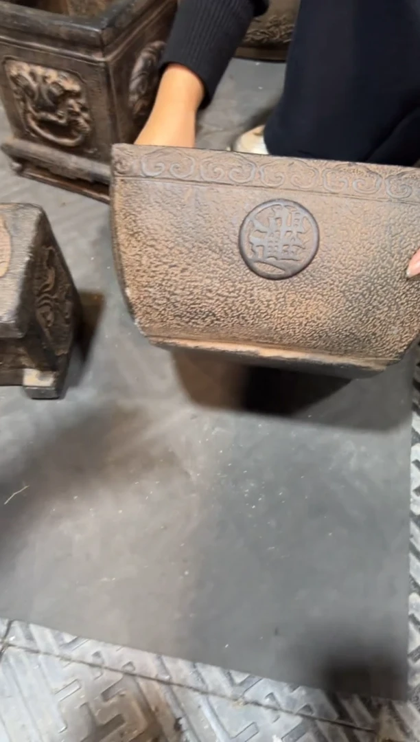 陶土【火山泥】祥云大斗盆