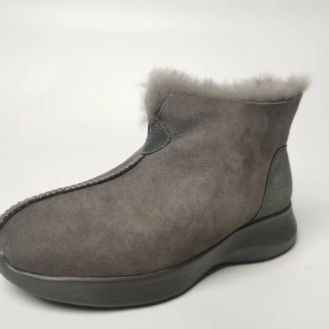 JUMBO/简帛【断码撤柜】羊皮毛一体休闲保暖雪地靴C7501