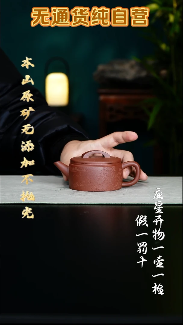 茶壶紫砂黄龙山31号大别墅紫泥汉瓦190cc