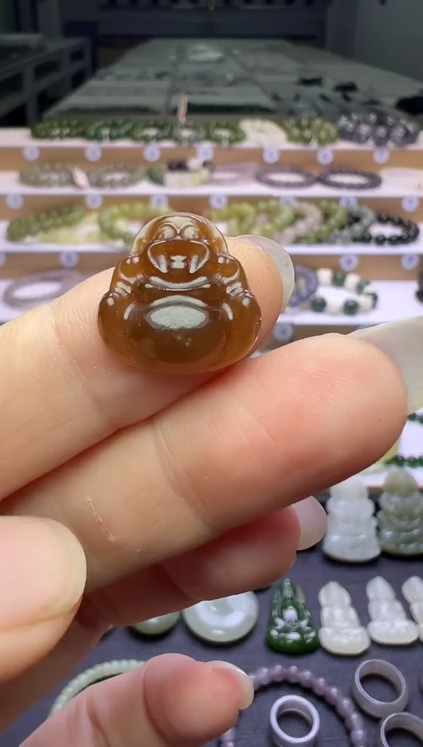 颈饰未镶嵌和田玉欧**鱼定向7卡16*16*4