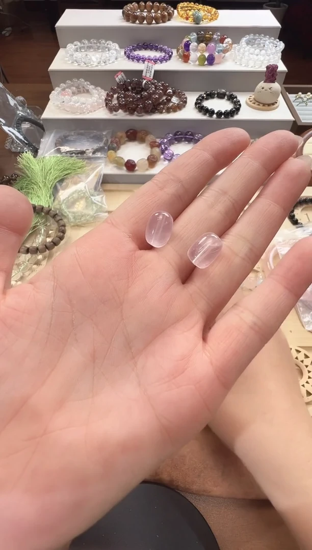 未镶嵌珠宝半成品水晶天然水晶散珠粉水晶